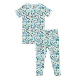 Bamboo Short Sleeve Pajama Set - Fresh Air Campground Map