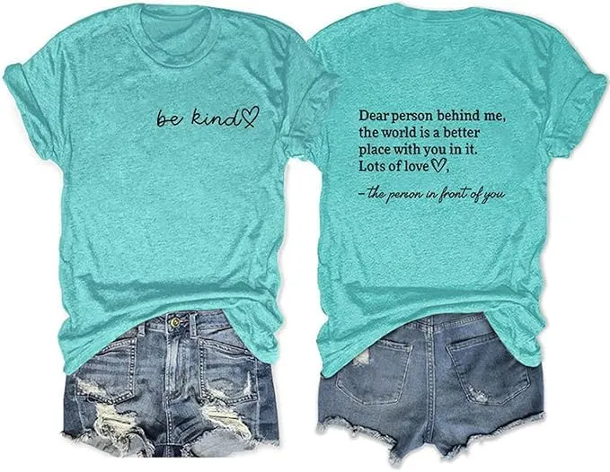 Be Kind Shirts for Women Kindness Teacher Tshirts Novelty Sunflower Inspirational Graphic Tee