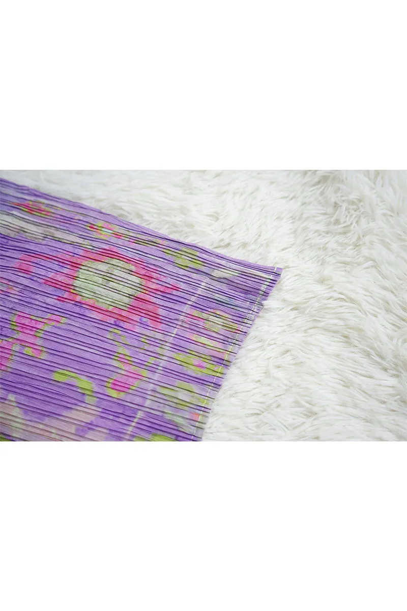 CH0453 Graphic Pleats Cardigan