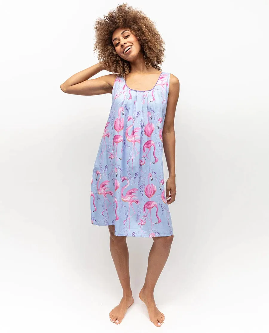 CyberJammies Zoey Flamingo Print Short Nightdress