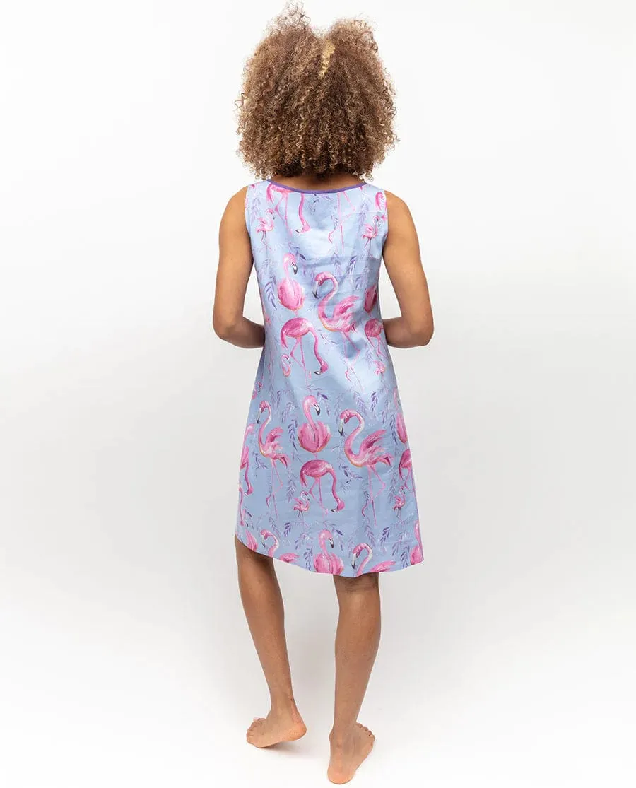 CyberJammies Zoey Flamingo Print Short Nightdress