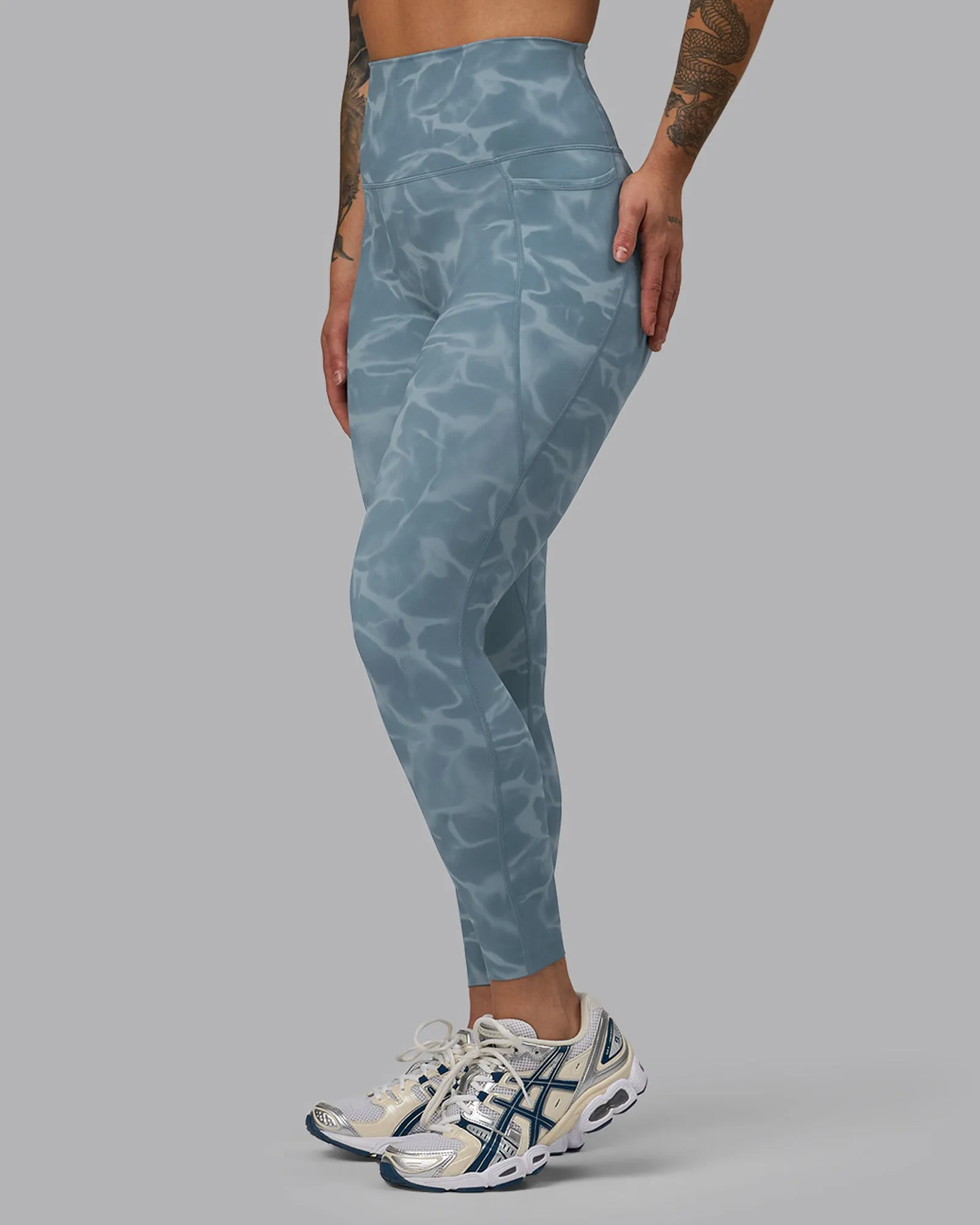 Elixir 7/8 Length Tights With Pockets - Tranquil-Elemental Blue