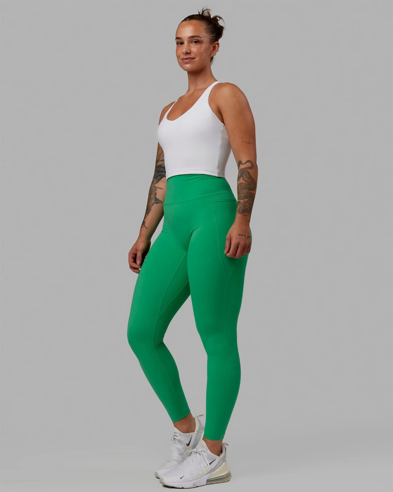 Elixir Full Length Tight With Pockets - Holly Green