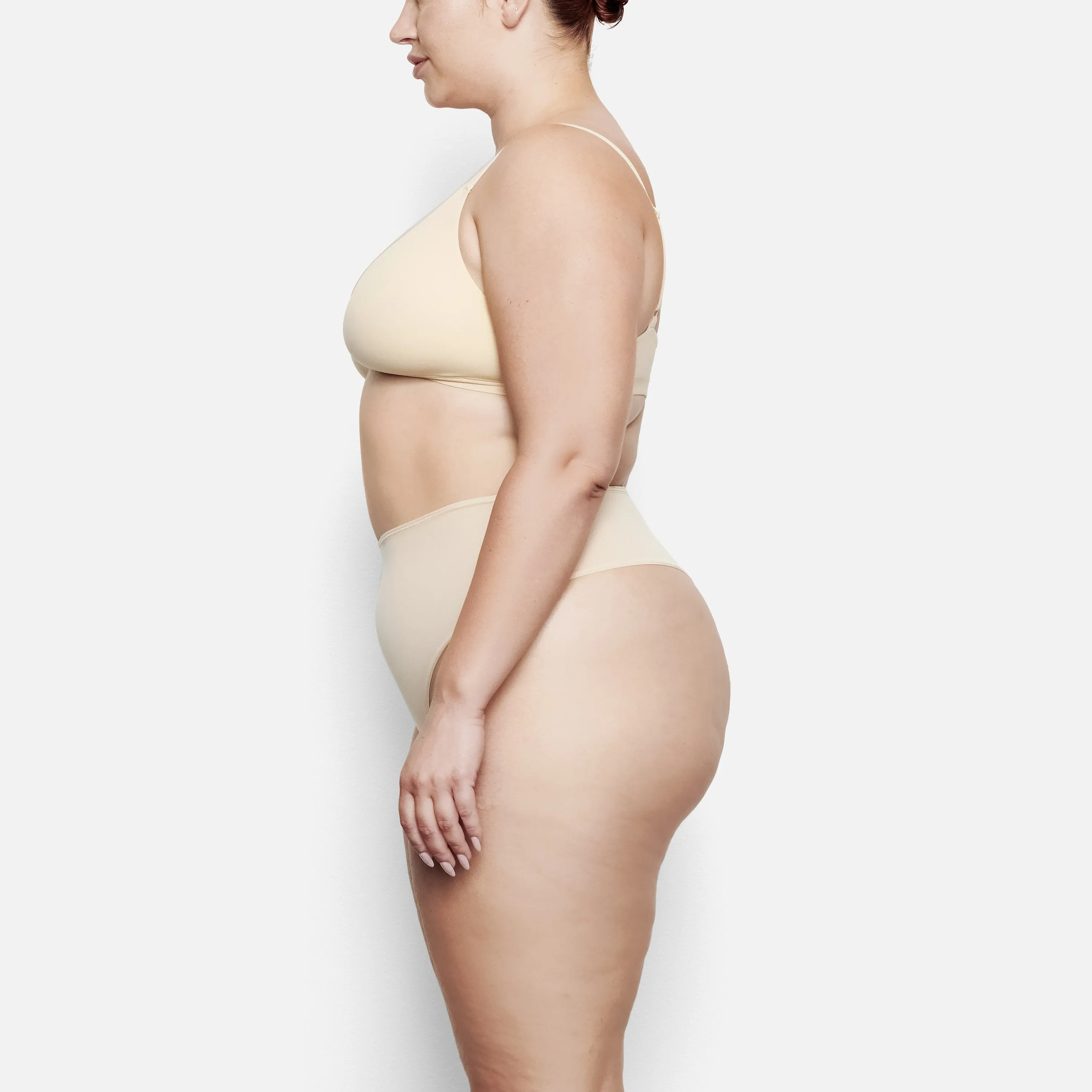 FITS EVERYBODY HIGH WAISTED THONG | SAND