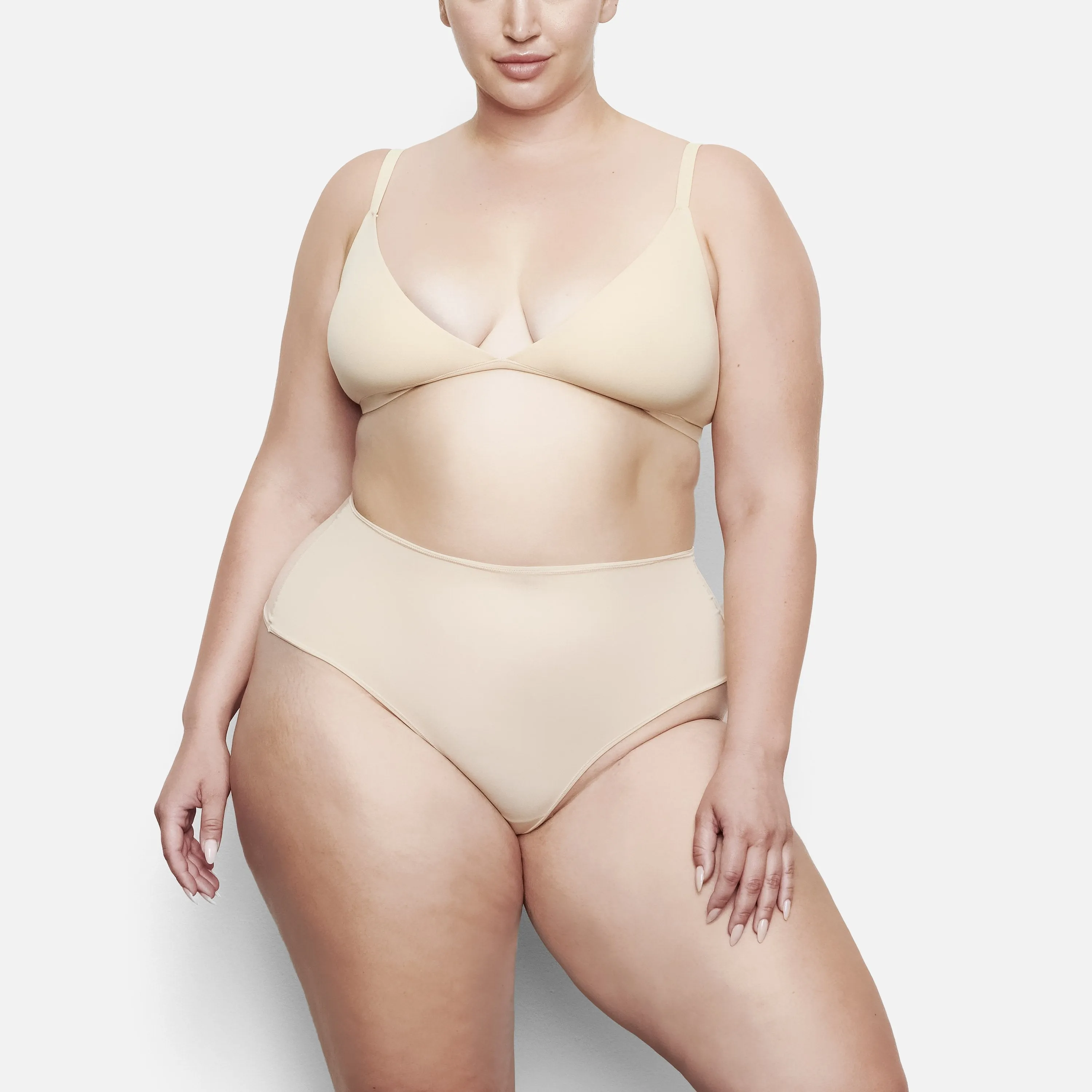 FITS EVERYBODY HIGH WAISTED THONG | SAND