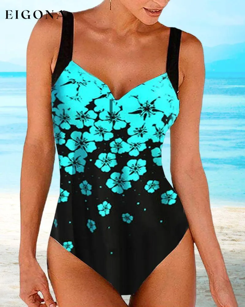 High waist floral swimsuit