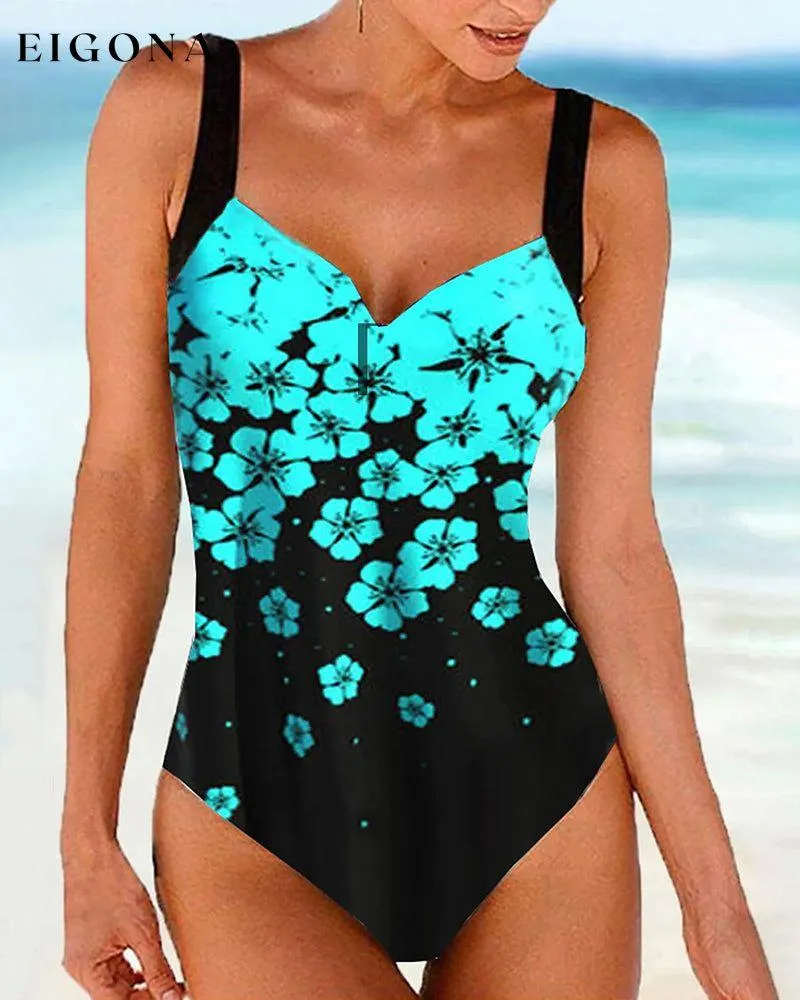 High waist floral swimsuit