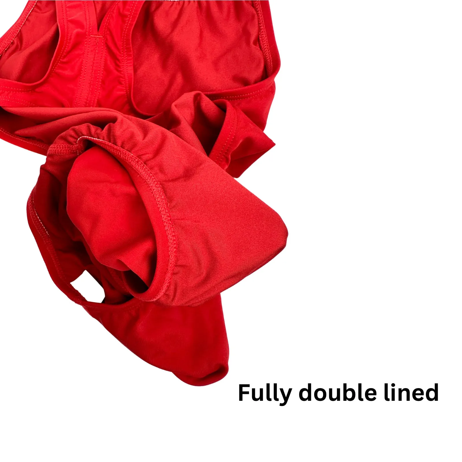 Junior Guard 1-Piece WIDE Strap Swimsuit Red (READ SIZING)