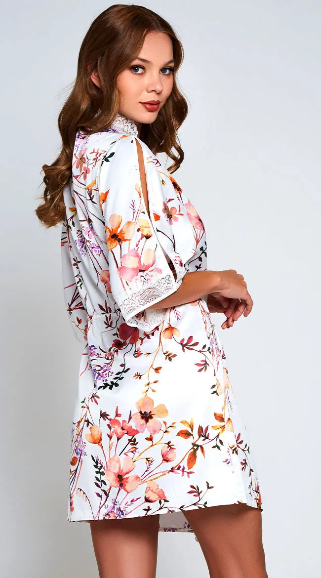 Lucia Floral Print Robe