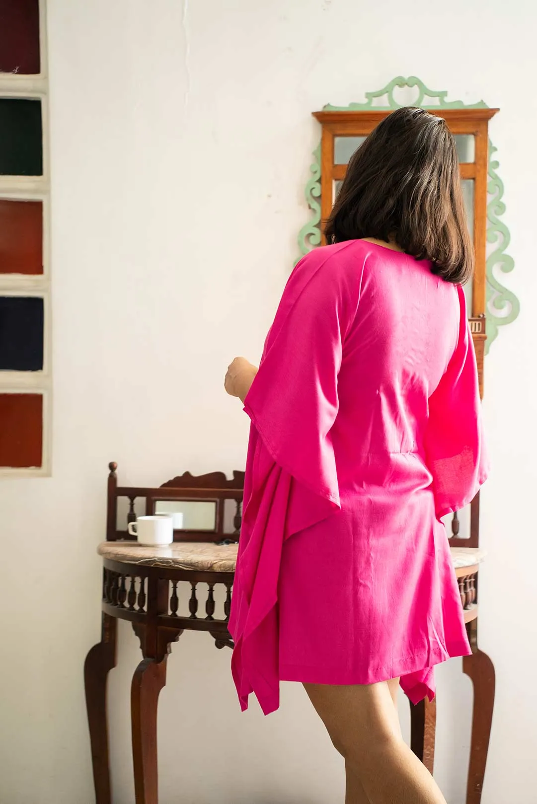 Magenta Kaftan Nightdress - SleepMore