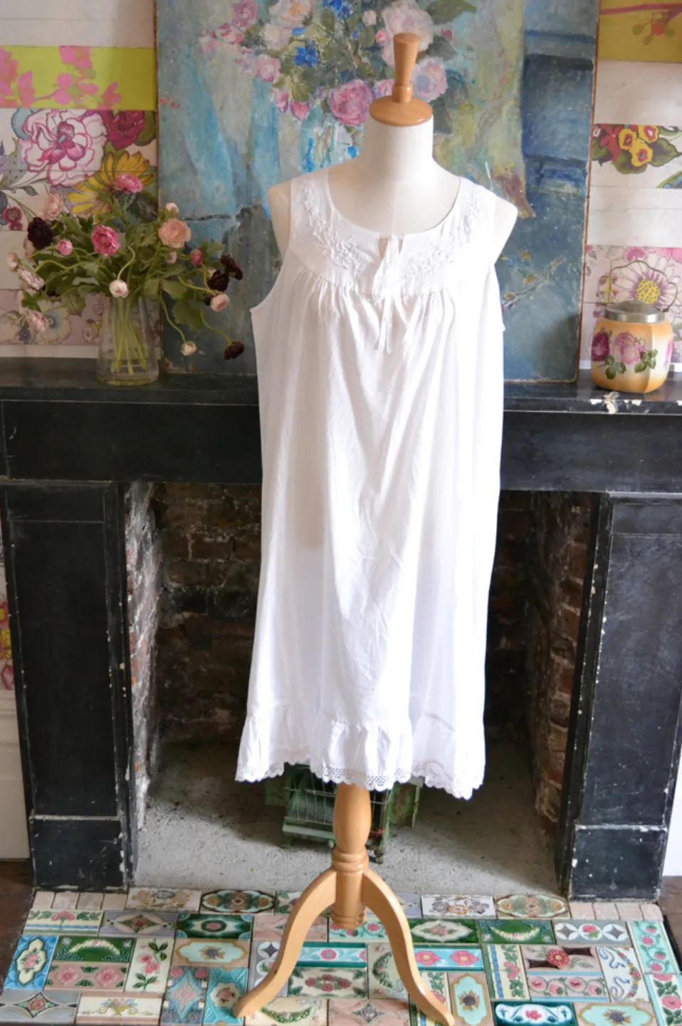Nora Sleeveless Nightdress - Powell Craft