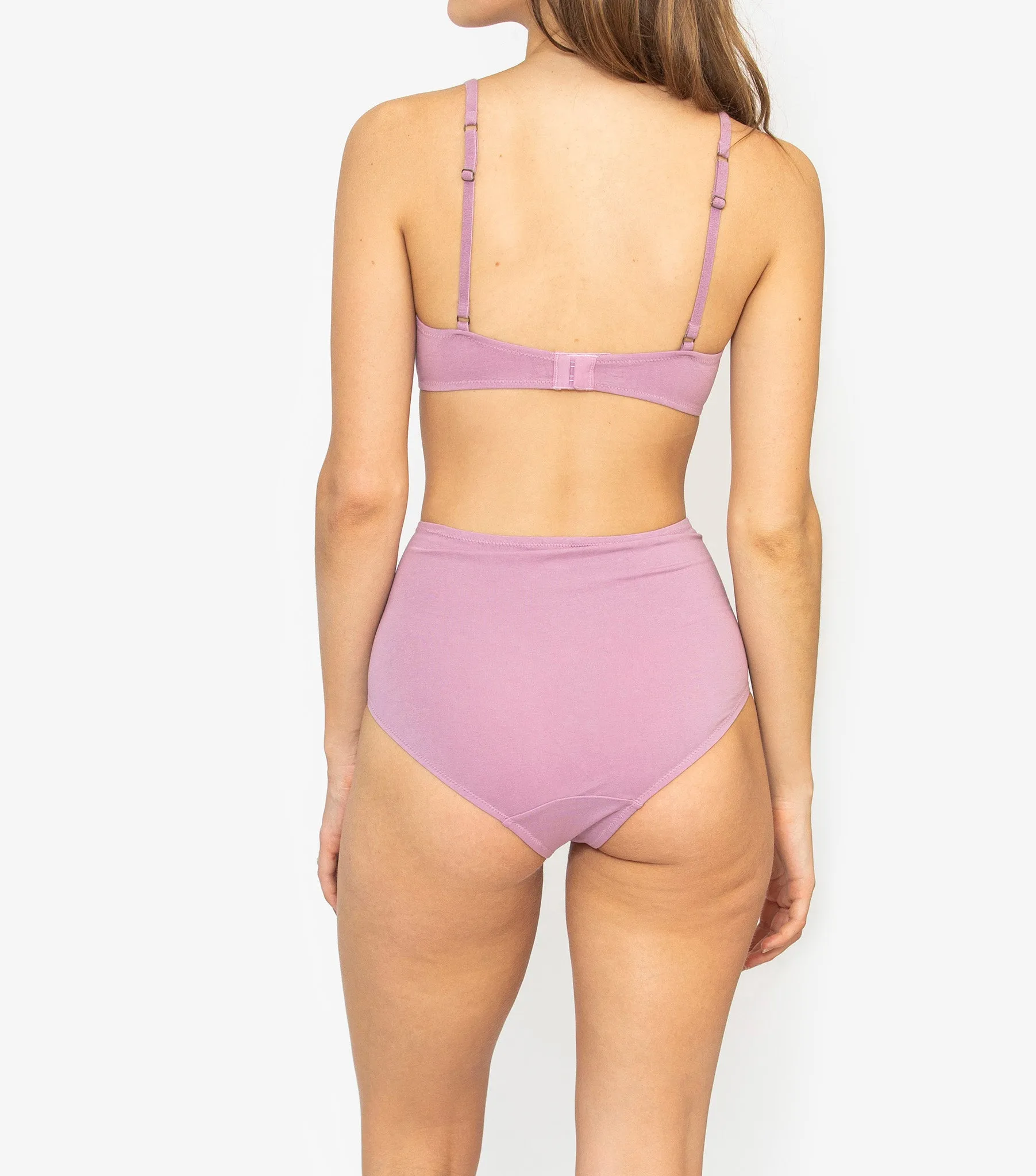 Organic High Waisted Brief - Lilac