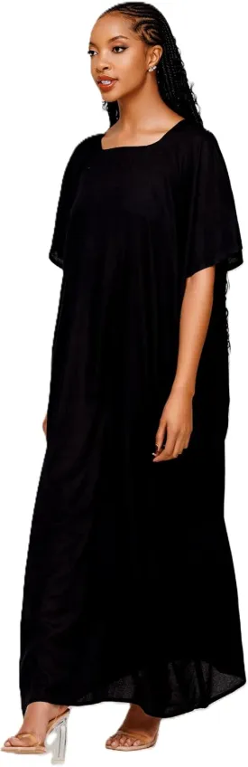 Plain Baati, African Dress for Women, Maxi Dress, Kaftan, Bata & Moo Moo Casual Dresses for Women (52-Inch Long)