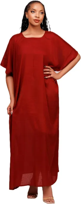 Plain Baati, African Dress for Women, Maxi Dress, Kaftan, Bata & Moo Moo Casual Dresses for Women (52-Inch Long)