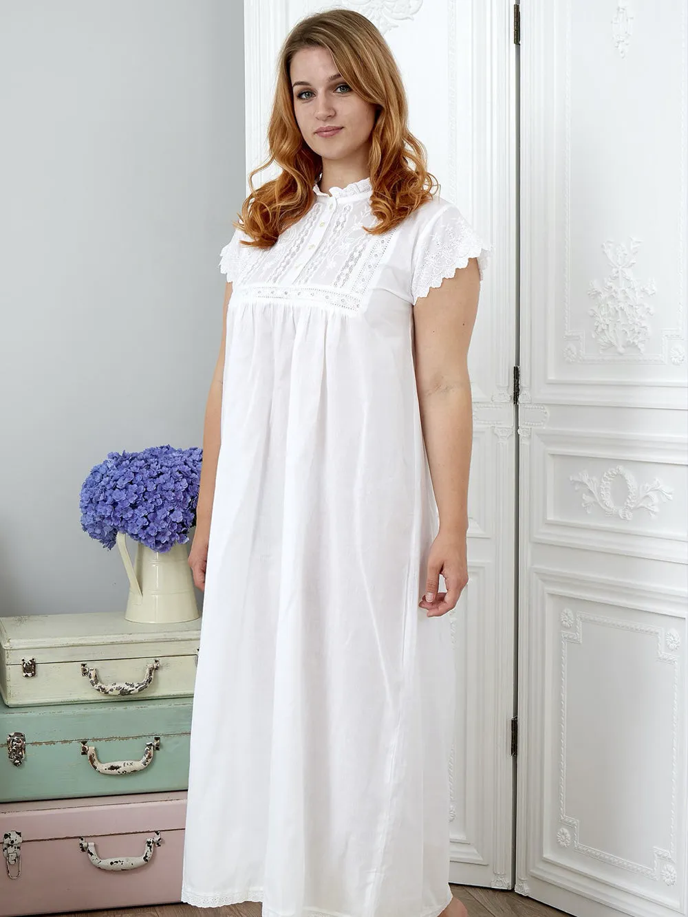 Polo Short-sleeved Cotton Nightdress  Sizes  10-14 & 16-20