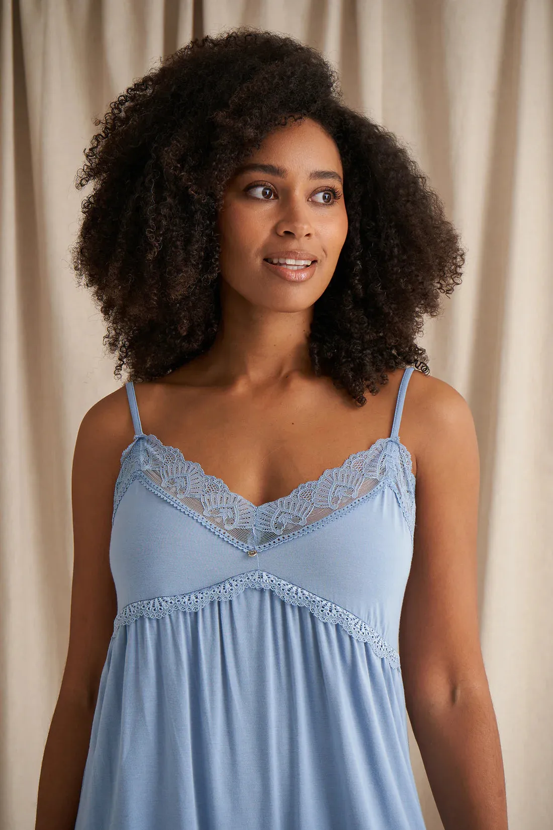 Pretty You London Blue Lace Chemise