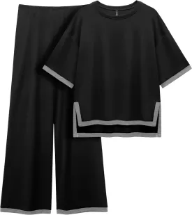 PrinStory 2025 Womens Pajama Sets 2 Piece Pjs Sets for Women Short Sleeve Soft Pajamas with Pockets
