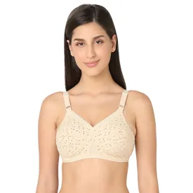 PRIYANKA-Cotton Non Padded Wire Free Full Coverage Bra-Skin