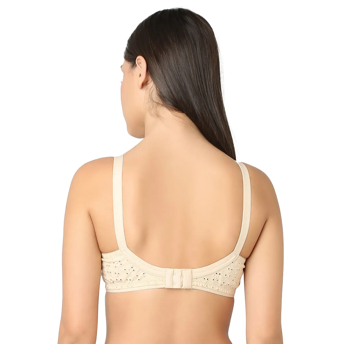 PRIYANKA-Cotton Non Padded Wire Free Full Coverage Bra-Skin