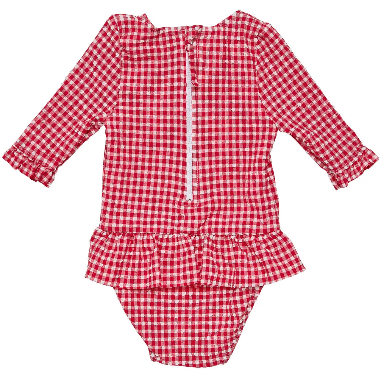 Red Gingham Picnic Skirt Surf Suit