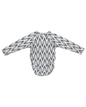 S23-RS-BWC Black & White Chevron Print Rouche Swim Top