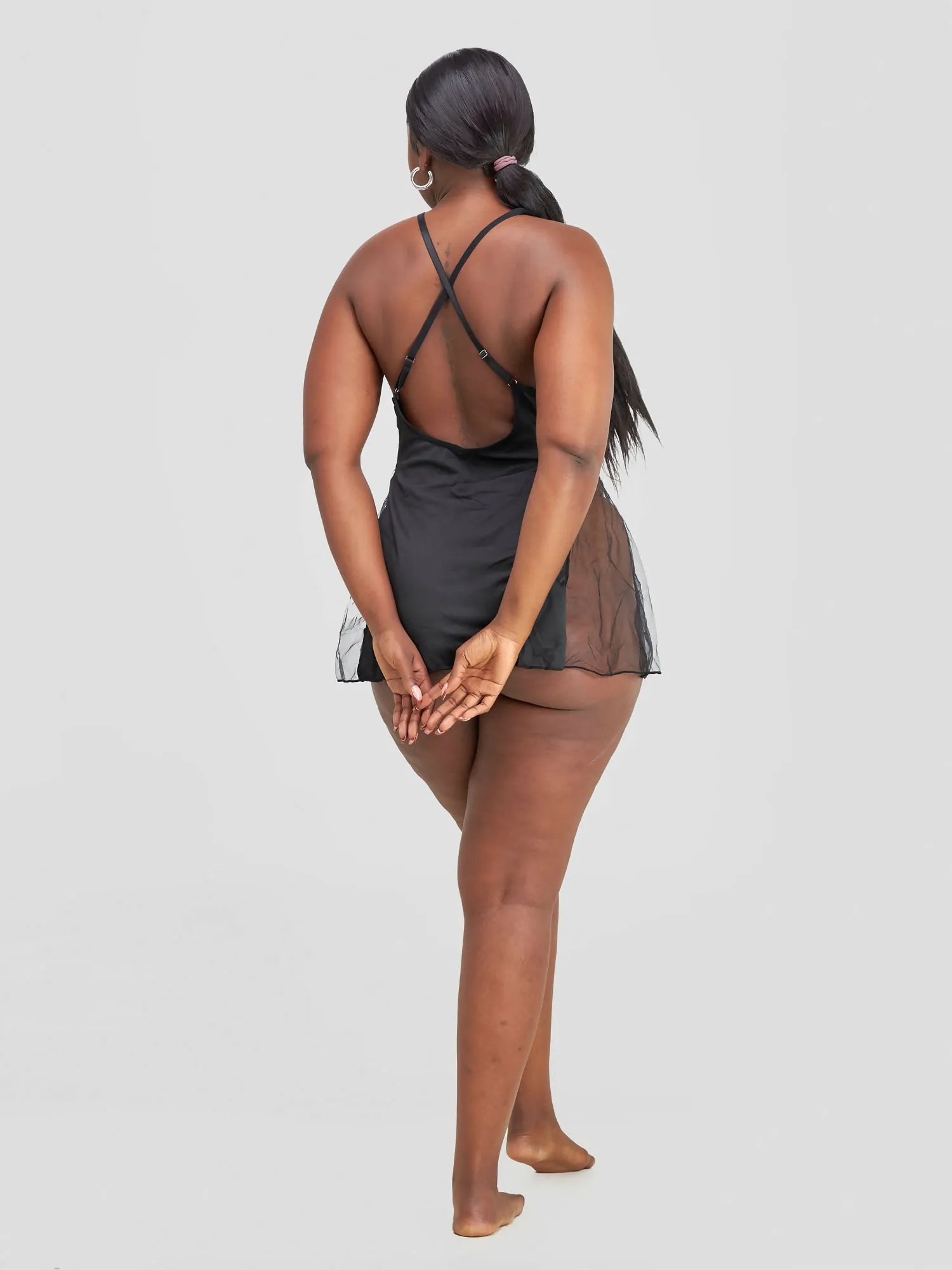 Short Sexy Night Lingerie - Black