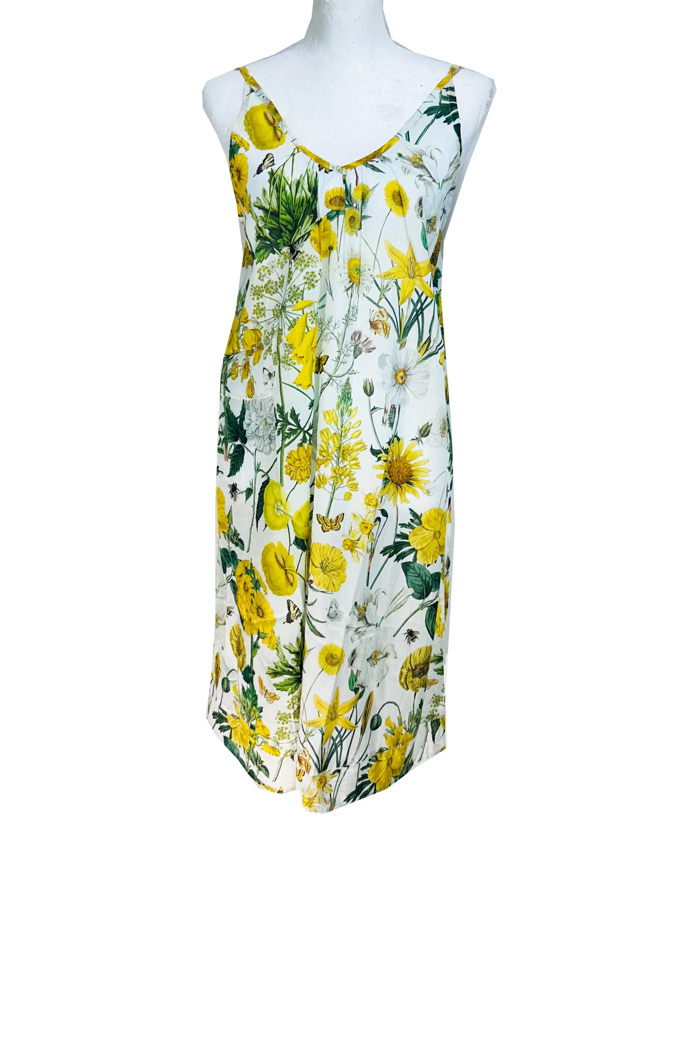 Short Strappy Nightie - Mellow Yellow