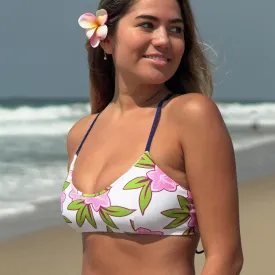 Tie-Back Bandeau Bikini Top ~ Plumeria Pink
