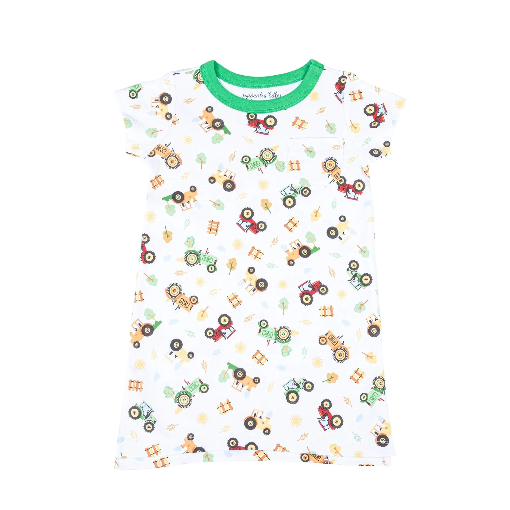 Tractor Time Girl's Short Sleeve Nightdress