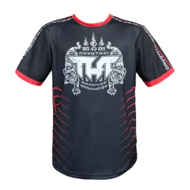 TUFF Muay Thai Shirt True Power Twin Tigers Yantra Black