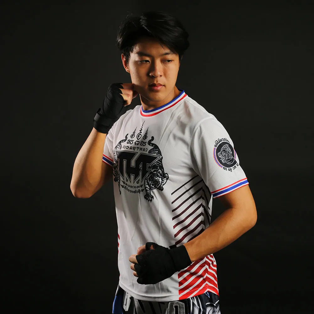 TUFF Muay Thai Shirt True Power White Twin Tigers