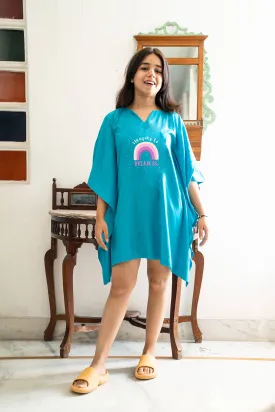 Turquoise Kaftan Nightdress - DreamBIG