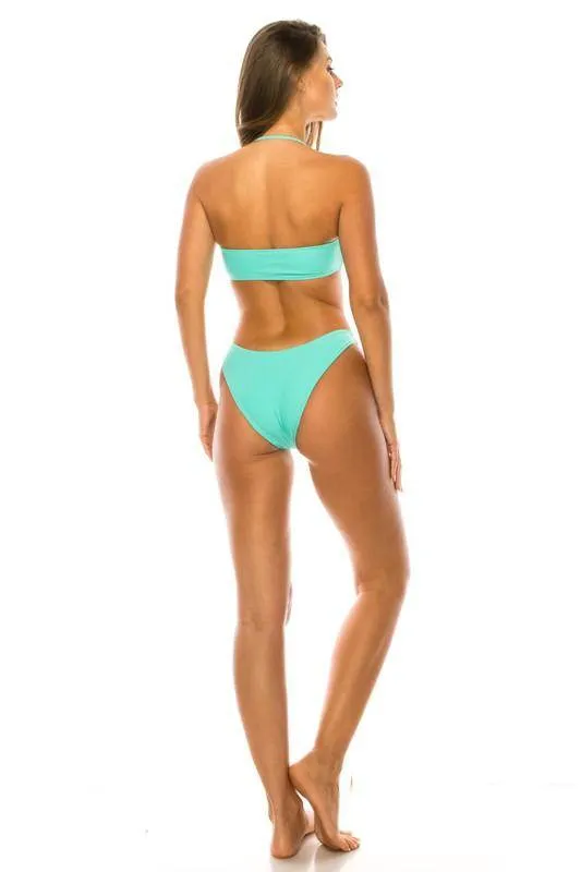 Twisted Bandeau Top Two-Piece Bikini