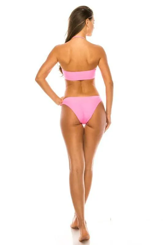 Twisted Bandeau Top Two-Piece Bikini
