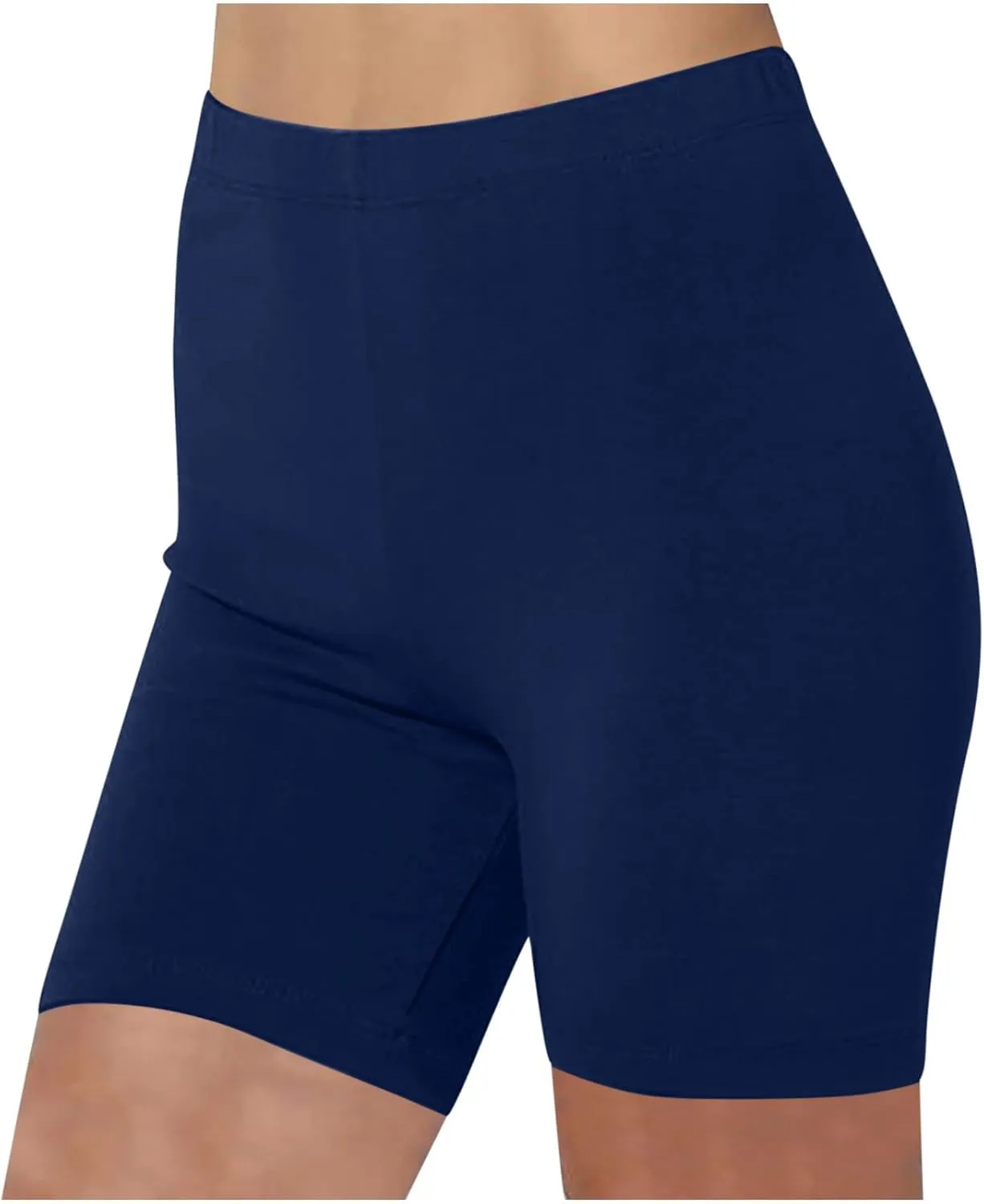 Women's Basic Stretch Soft Cotton Shorts Summer Gym Biker Shorts Workout Running Athletic Cycling Biker Leggings